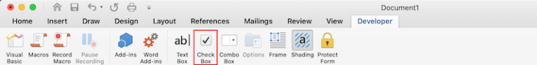 How To Insert Checkbox In Word Document On Windows/Mac?