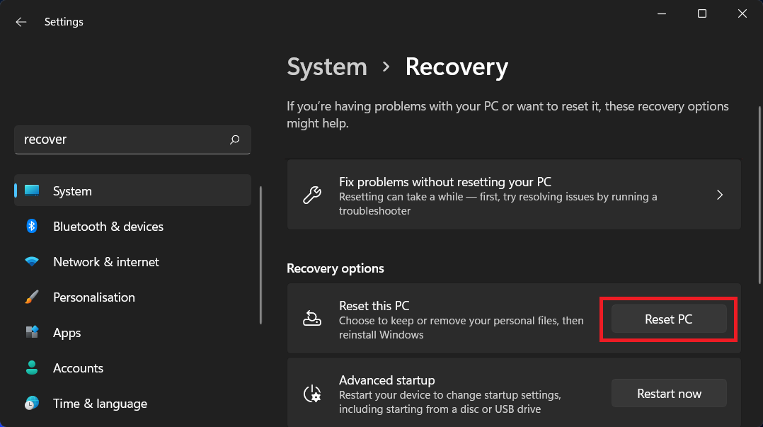 How To Factory Reset Windows 11 Bitwarsoft